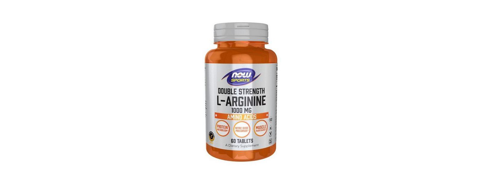 L-Arginine NOW Foods Double Strength, 1000 mg, 60 таблеток