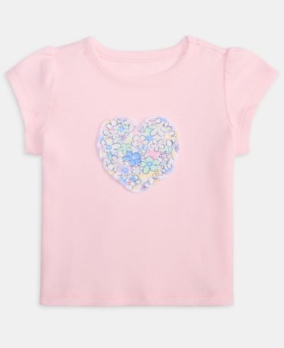 Детская футболка First Impressions Mix and Match Floral Heart, 3M-24M