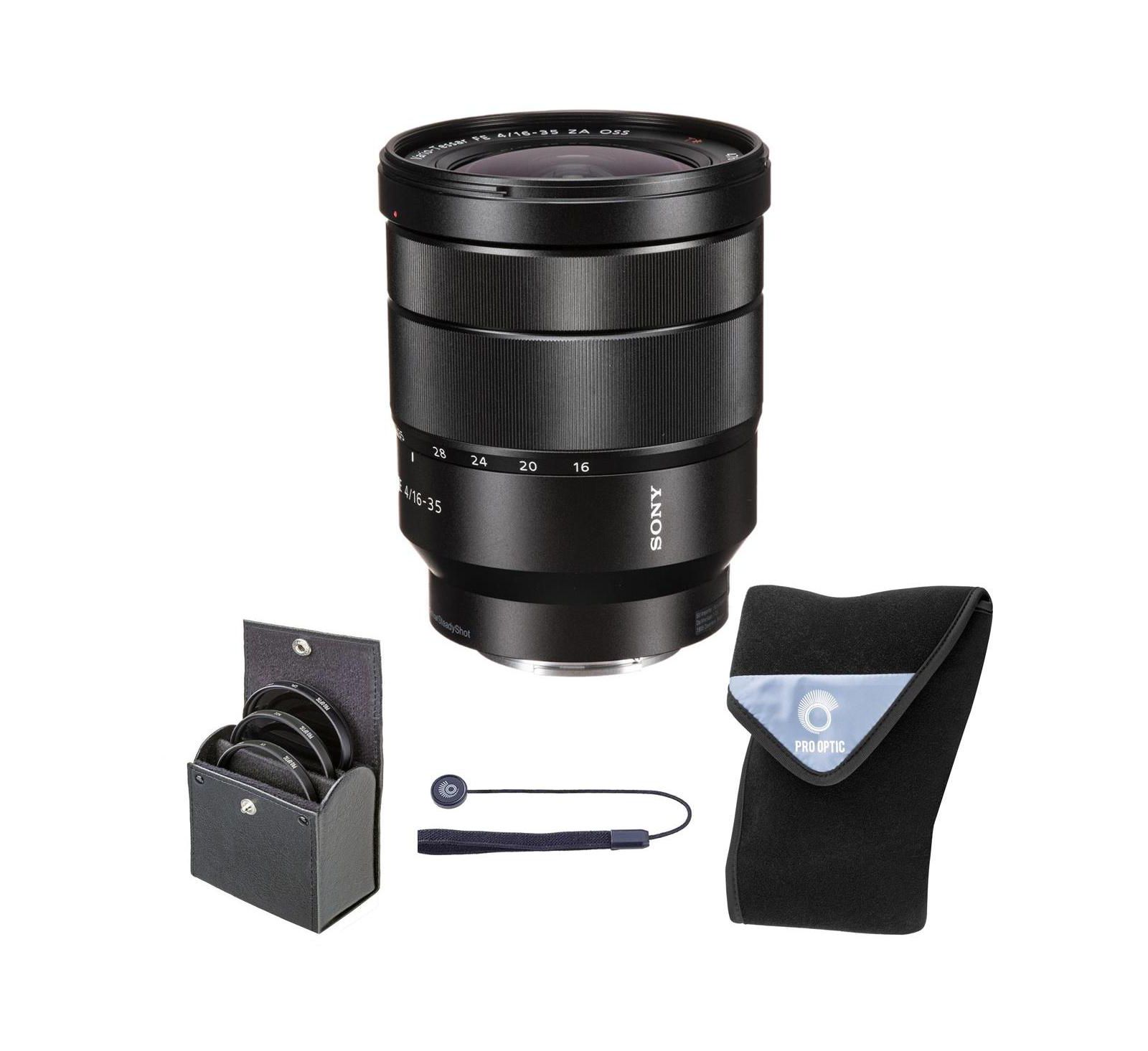 Sony Vario-Tessar T FE 16-35mm f/4 ZA OSS объектив, с набором фильтров 72мм, чехол для объектива
