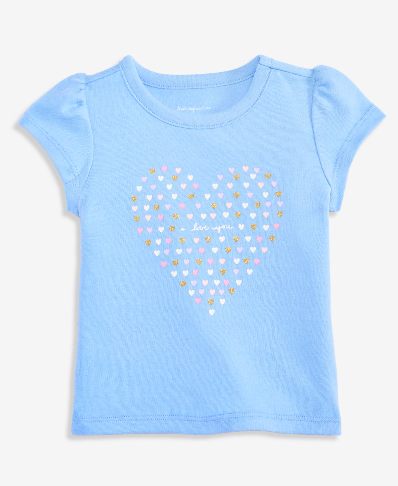 Детский футболкa First Impressions Baby Girls' 3M-24M Mix and Match I Love You Heart