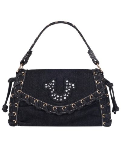 Сумка True Religion Studded Horseshoe Eyelet Denim Flap
