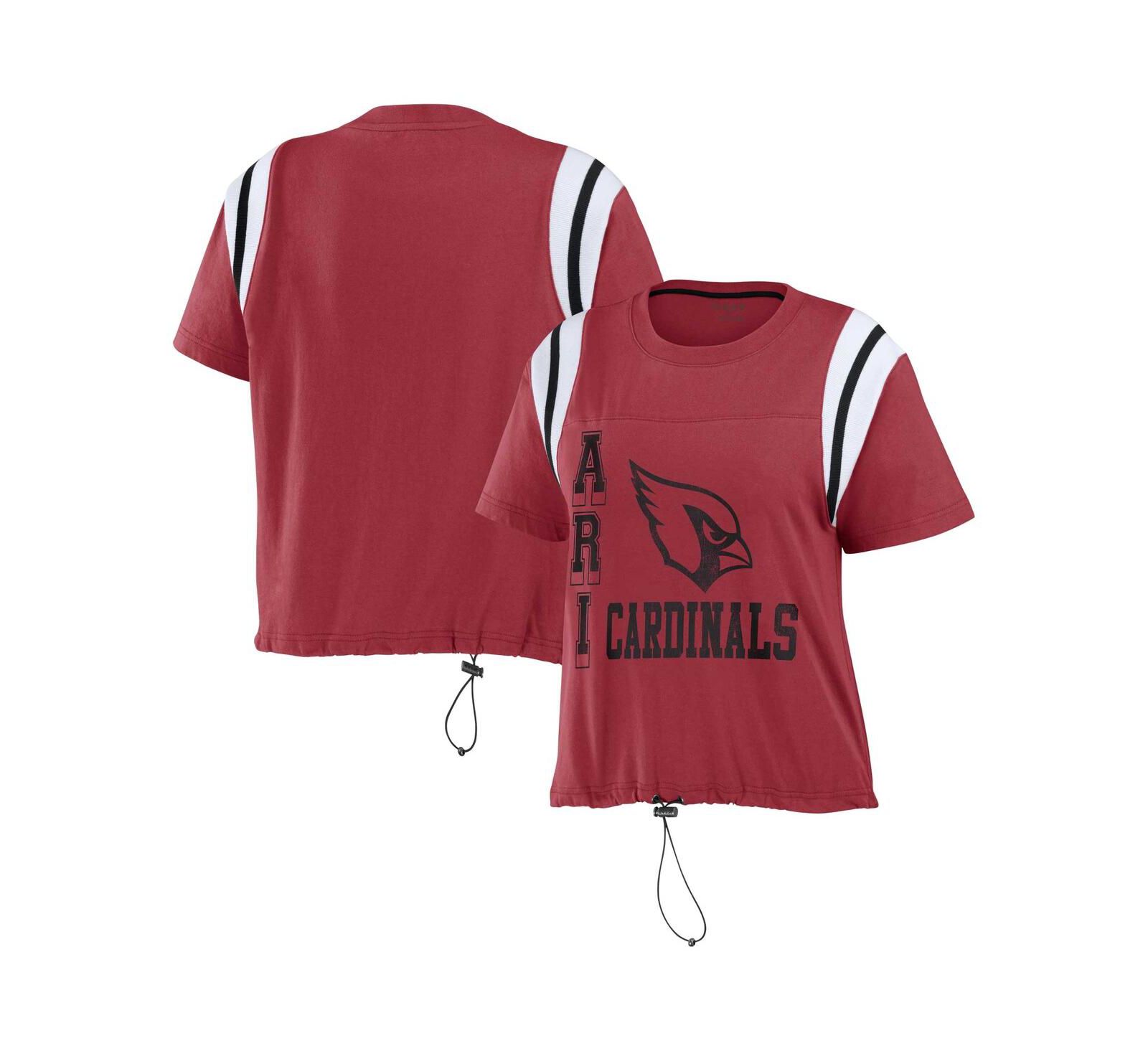 WEAR by Erin Andrews Women's Cardinal Arizona Cardinals Cinched Color Block T-Shirt