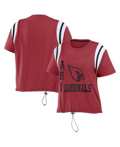 WEAR by Erin Andrews Women's Cardinal Arizona Cardinals Cinched Color Block T-Shirt