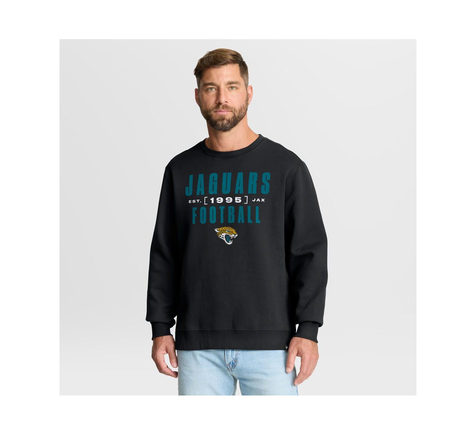 Мужское свитшот Fanatics Jacksonville Jaguars Powerful Throw Legacy с длинным рукавом, черное
