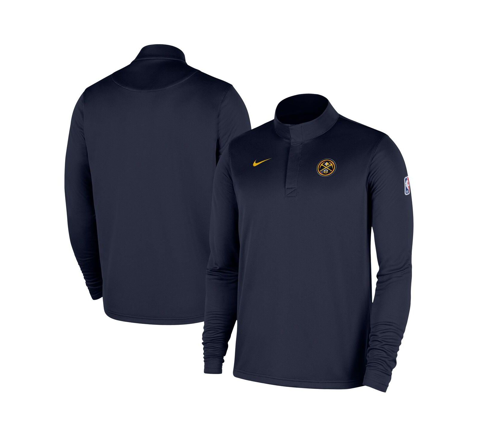 Свитшот Nike Men's Navy Denver Nuggets 2025/26 Authentic Coaches Quarter-Zip Dri-Fit