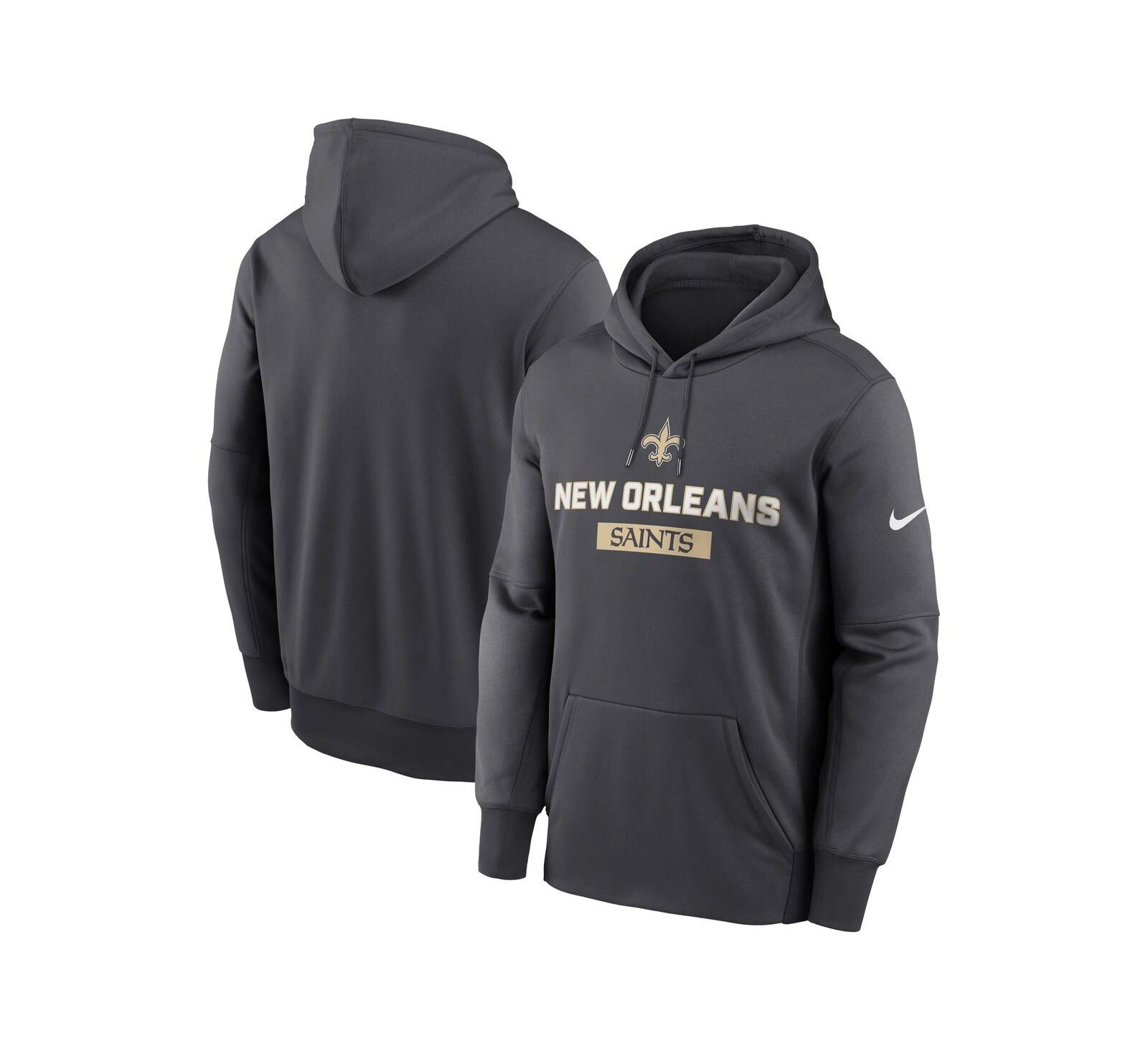 Худи Nike Men's Anthracite New Orleans Saints Performance