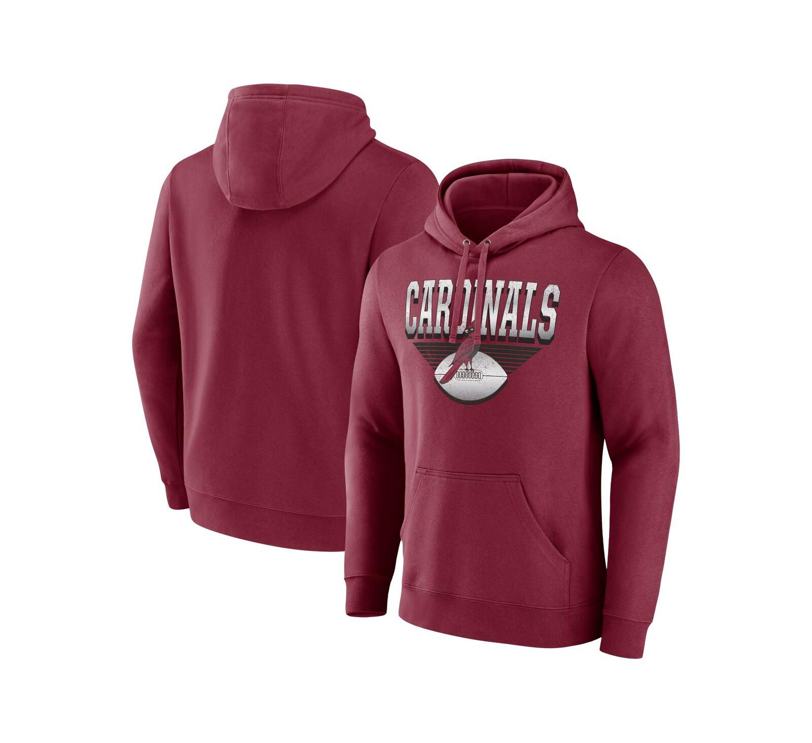 Худи-толстовка Fanatics Men's Cardinal Arizona Cardinals Geometric Chrome Pullover