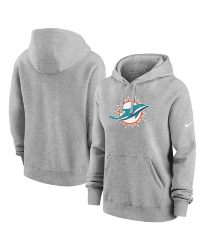 Nike Women's Heather Gray Miami Dolphins Club Fleece Pullover Hoodie