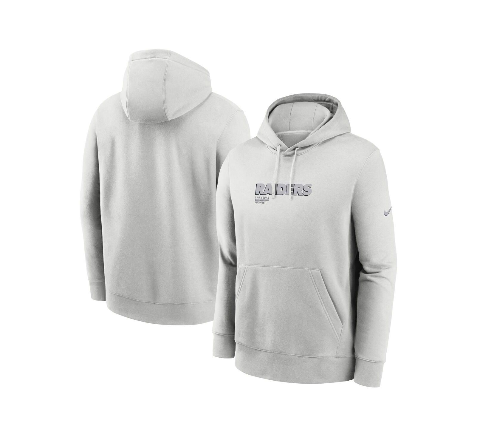 Nike Men's Gray Las Vegas Raiders Edge Pack French Terry Club Pullover Hoodie