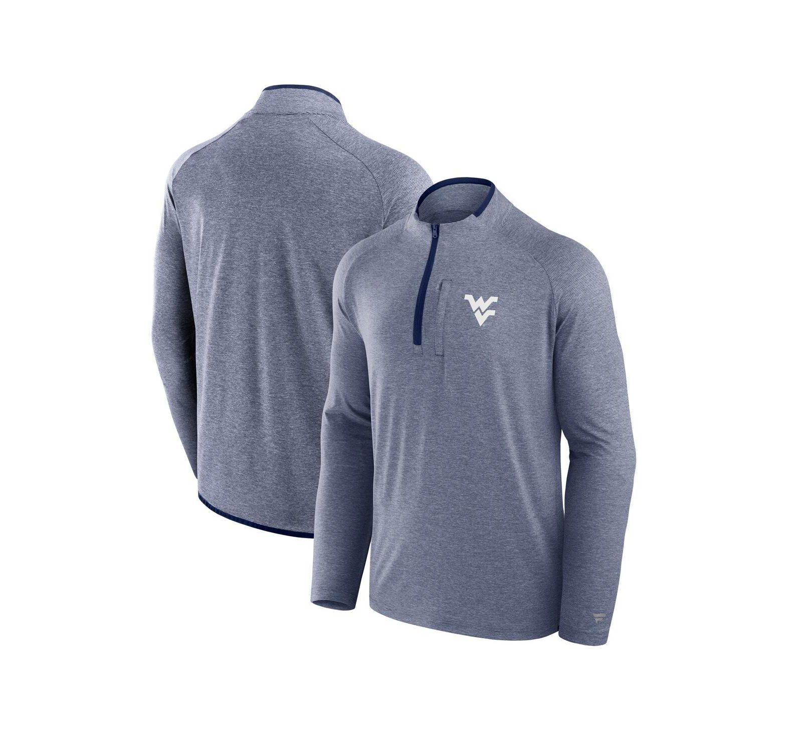 Fanatics Мужской темно-синий джемпер с полумолнией West Virginia Mountaineers