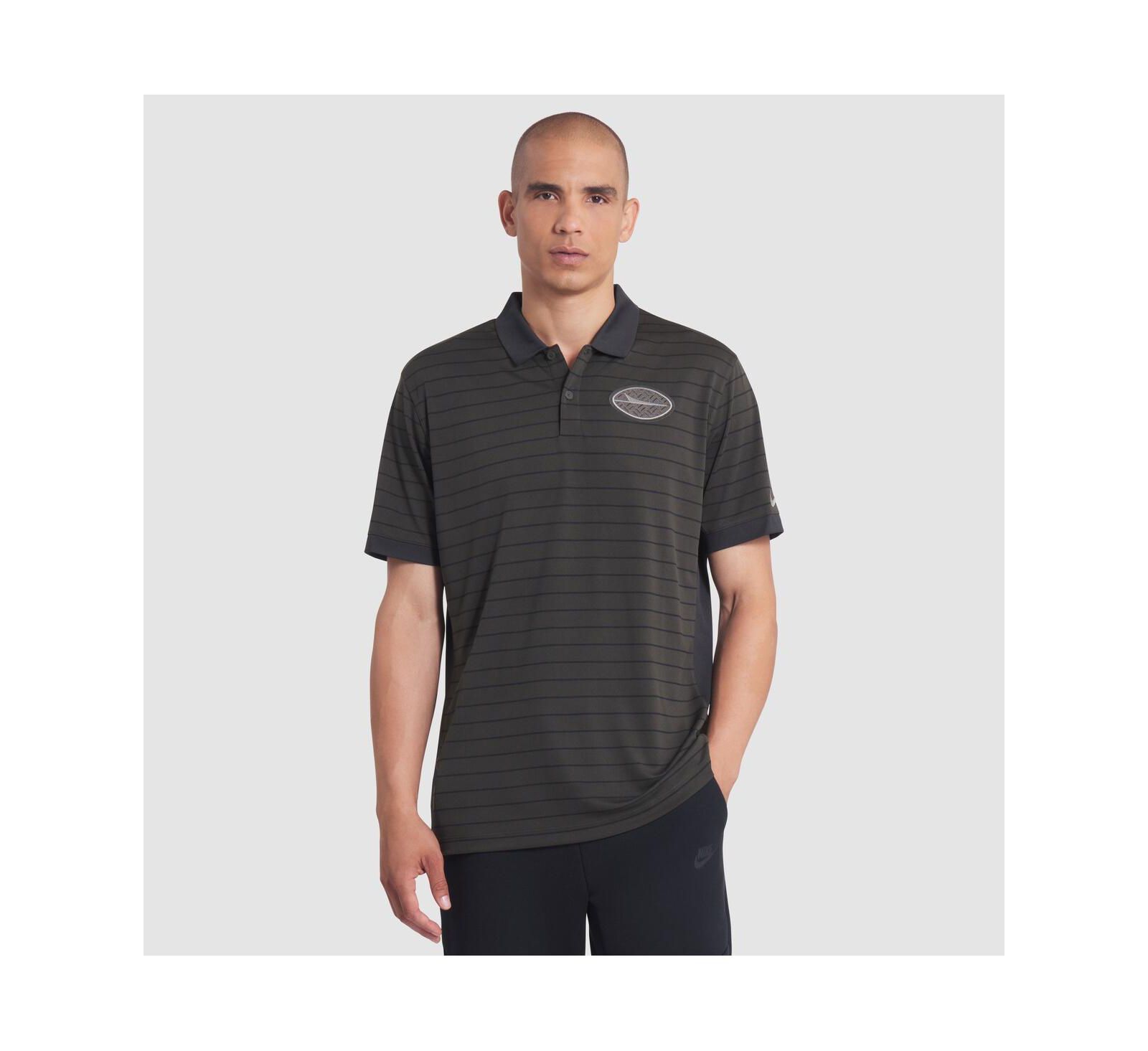 Nike Men's Gotham Green New York Jets 2025 Rivalries Collection Sideline Victory Striped Dri-FIT Polo Shirt