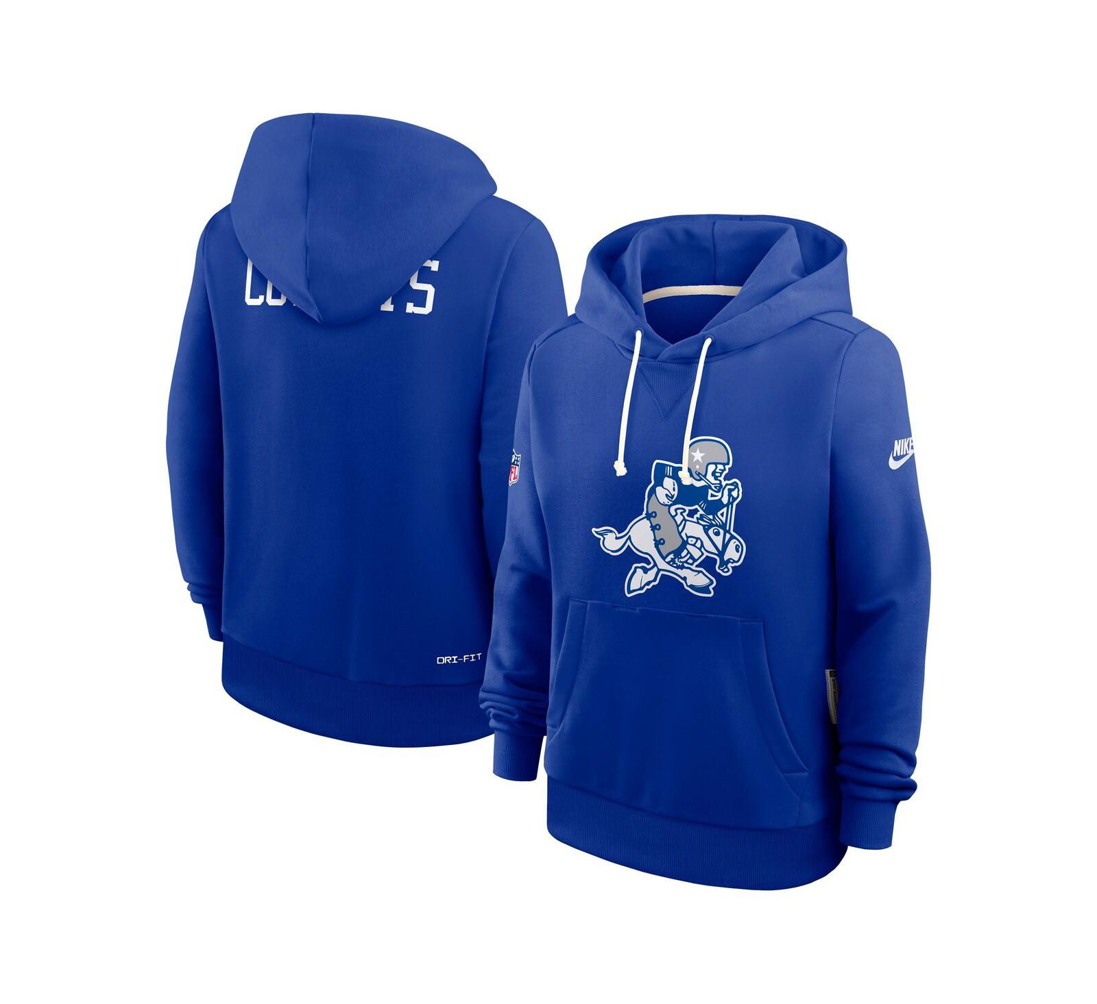Женское худи Nike Royal Dallas Cowboys Throwback Sideline Standard Issue Dri-FIT