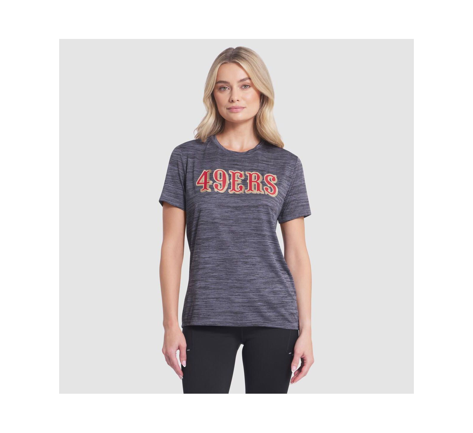 Nike Women's Heather Charcoal San Francisco 49ers 2025 Rivalries Collection Sideline Velocity Dri-FIT T-Shirt