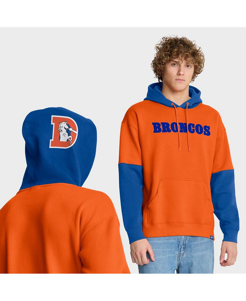 Мужское худи Fanatics Orange Denver Broncos Helmet Retro Pullover