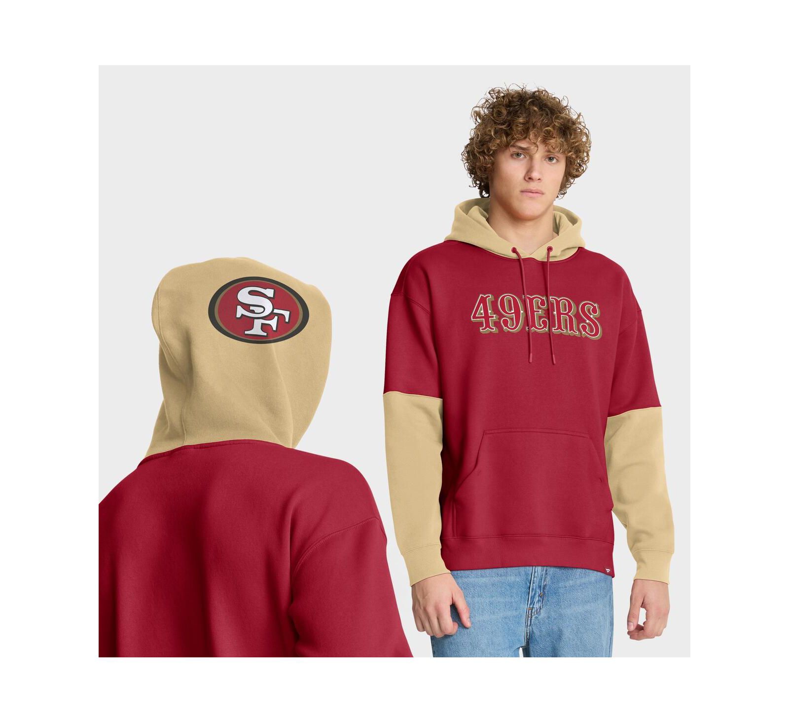 Fanatics Men's Scarlet San Francisco 49ers Helmet Pullover Hoodie