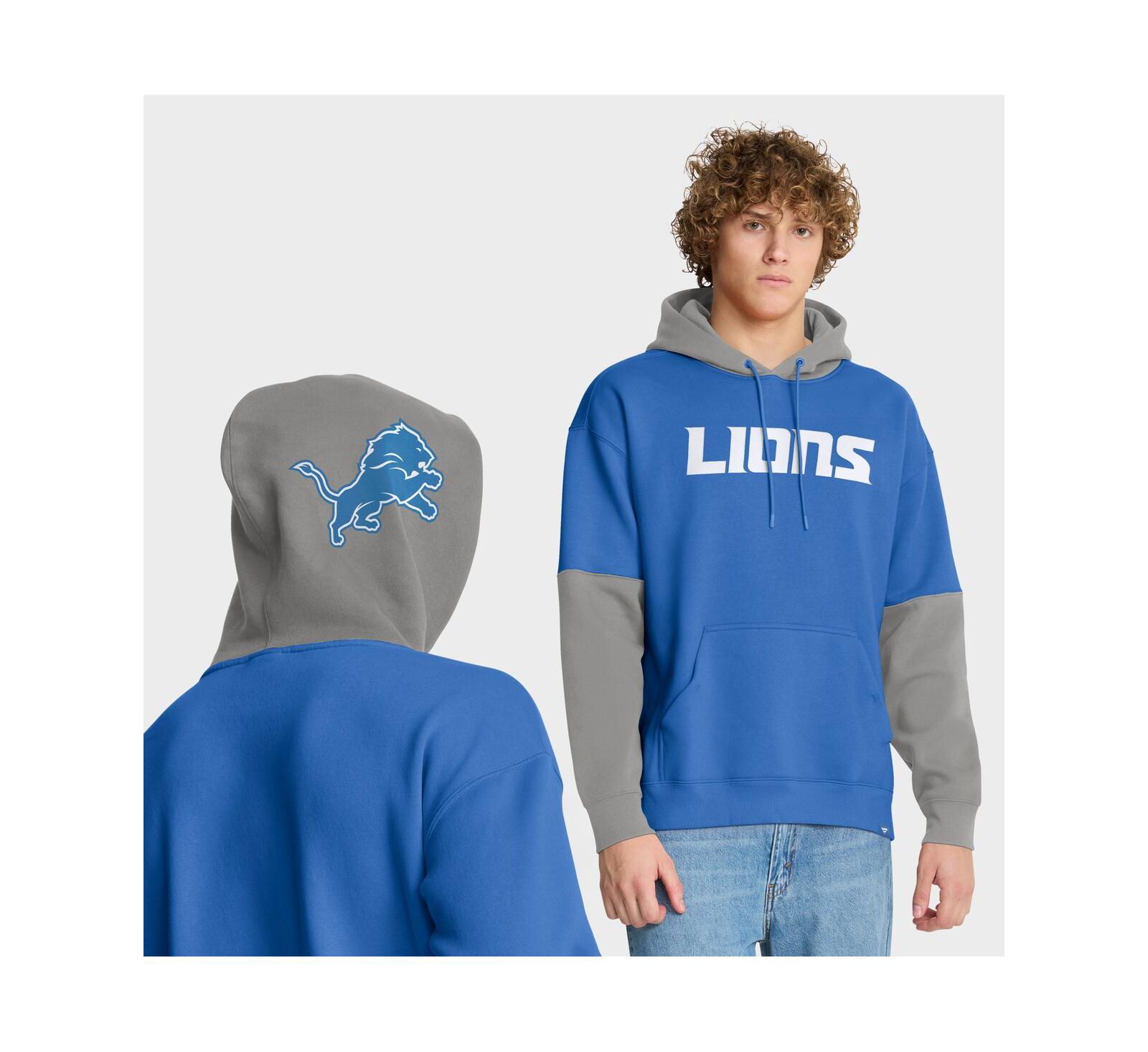 Fanatics мужское худи-толстовка с логотипом Detroit Lions Blue