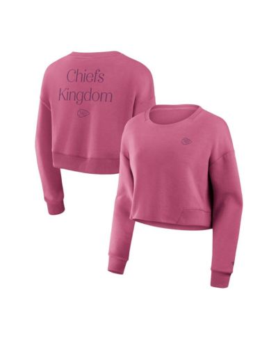 Свитшот Hype and Vice Women's Black Kansas City Chiefs Studio Tri-Blend Cropped Pullover