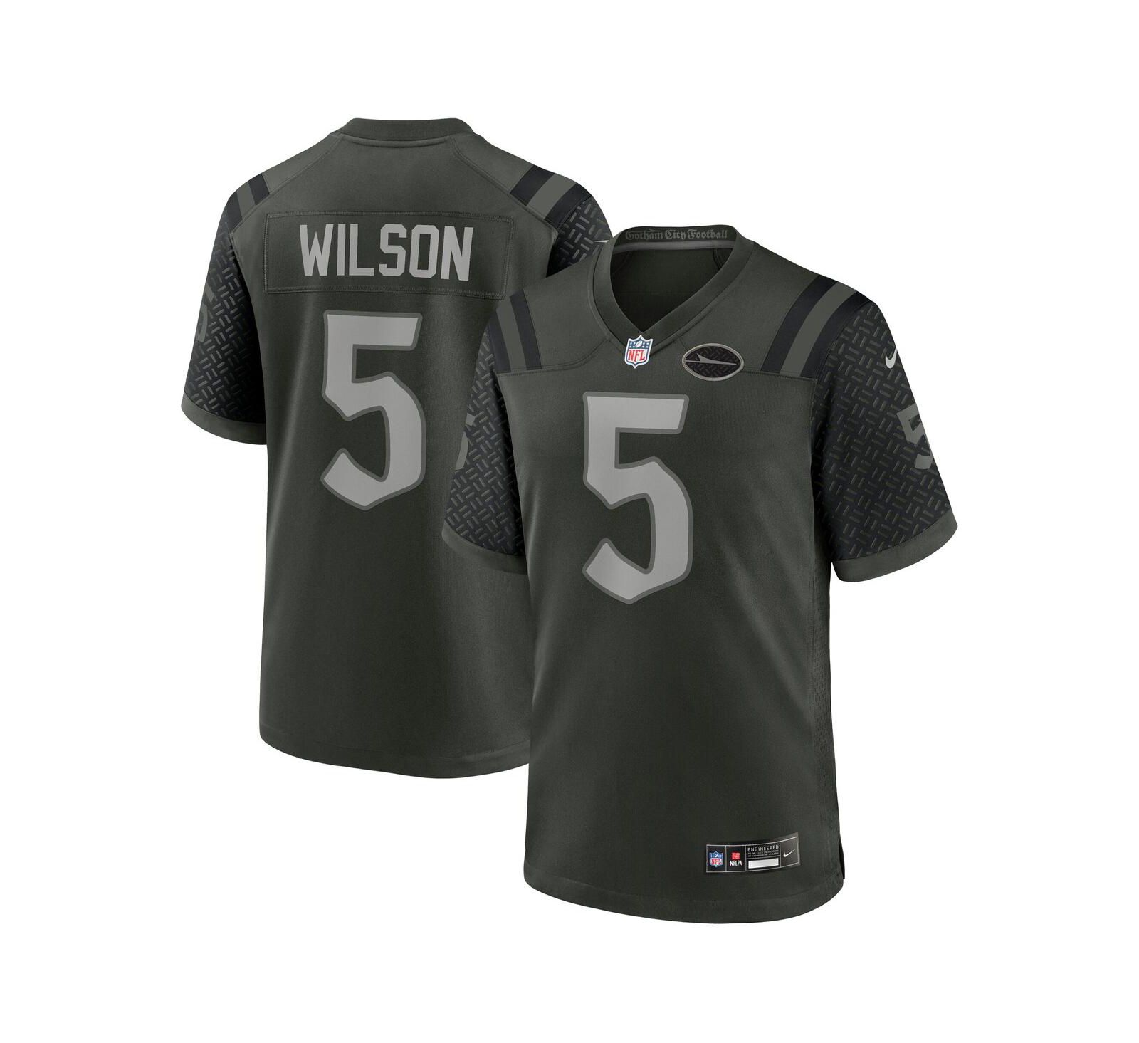 Nike Men's Garrett Wilson Gotham Green New York Jets 2025 Rivalries Collection Game Jersey
