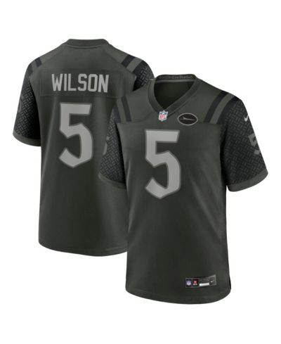 Мужская игровая джерси Nike Garrett Wilson Gotham Green New York Jets 2025 Rivalries Collection