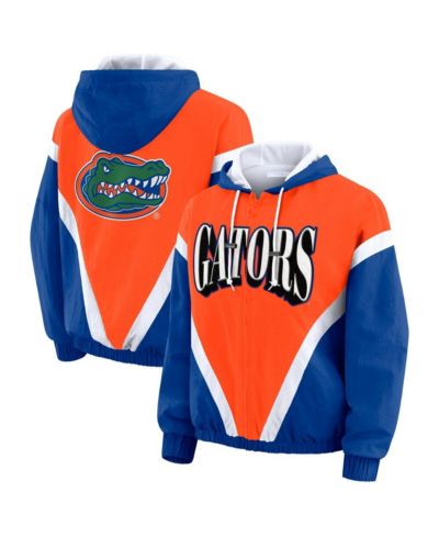 WEAR by Erin Andrews Women's Orange/Royal Florida Gators Color Block Full-Zip Hoodie Windbreaker Jacket