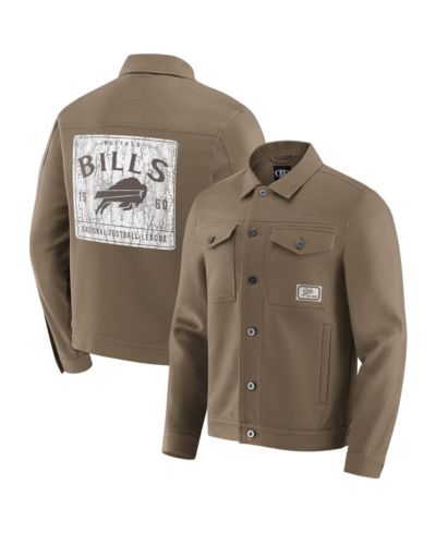 Darius Rucker Collection by Fanatics x NFL Men's Tan Buffalo Bills Trucker Full-Button Jacket