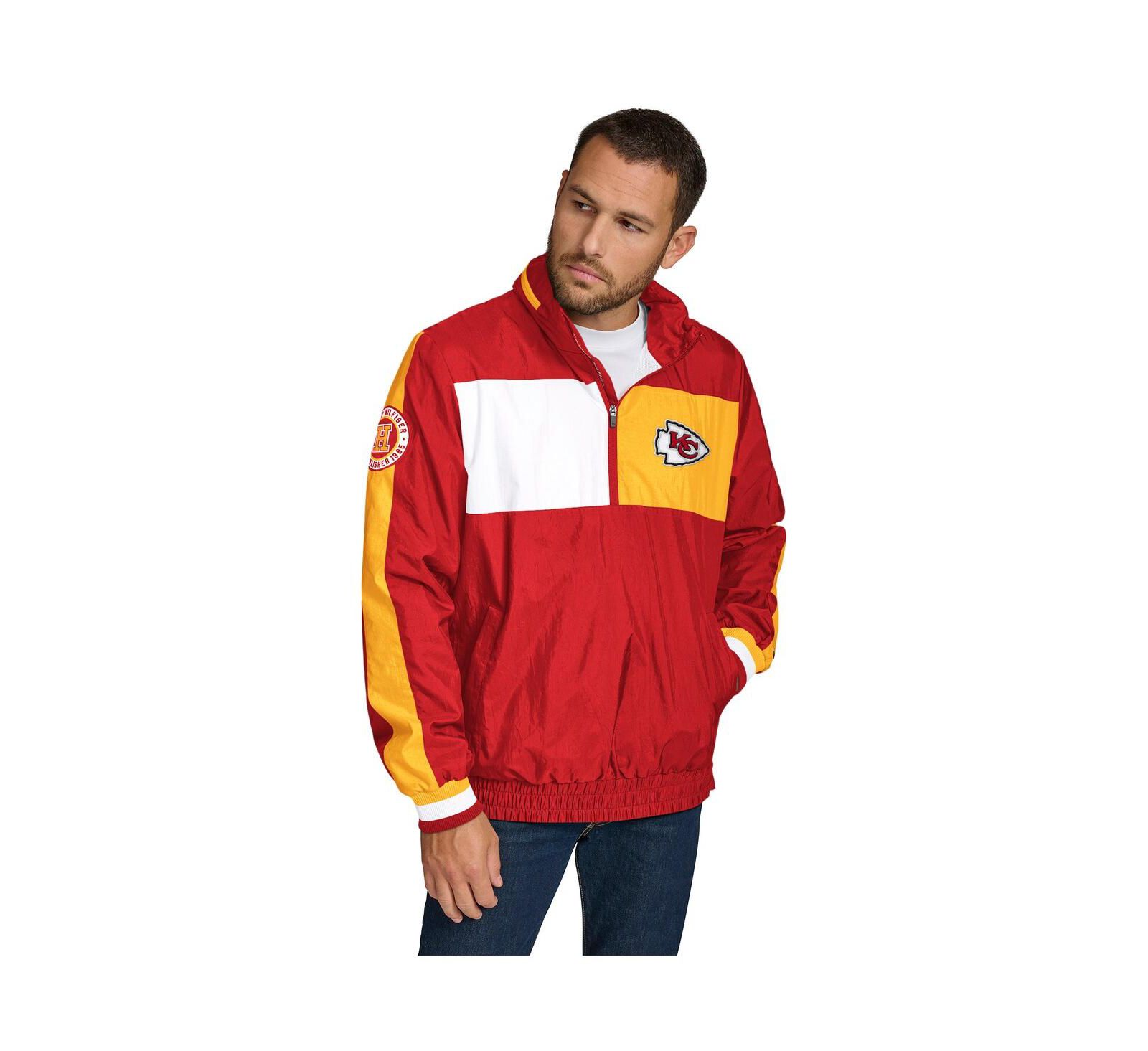 Мужская легкая куртка-толстовка Tommy Hilfiger Red Kansas City Chiefs Gael Half-Zip