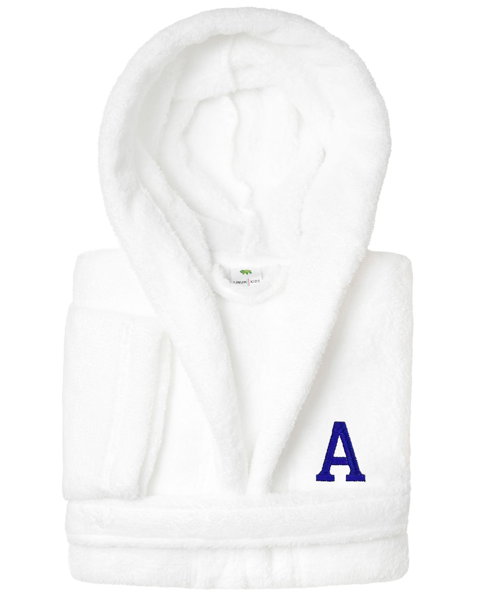 Linum Home Детское махровое полотенце-халат с капюшоном, персонализированное