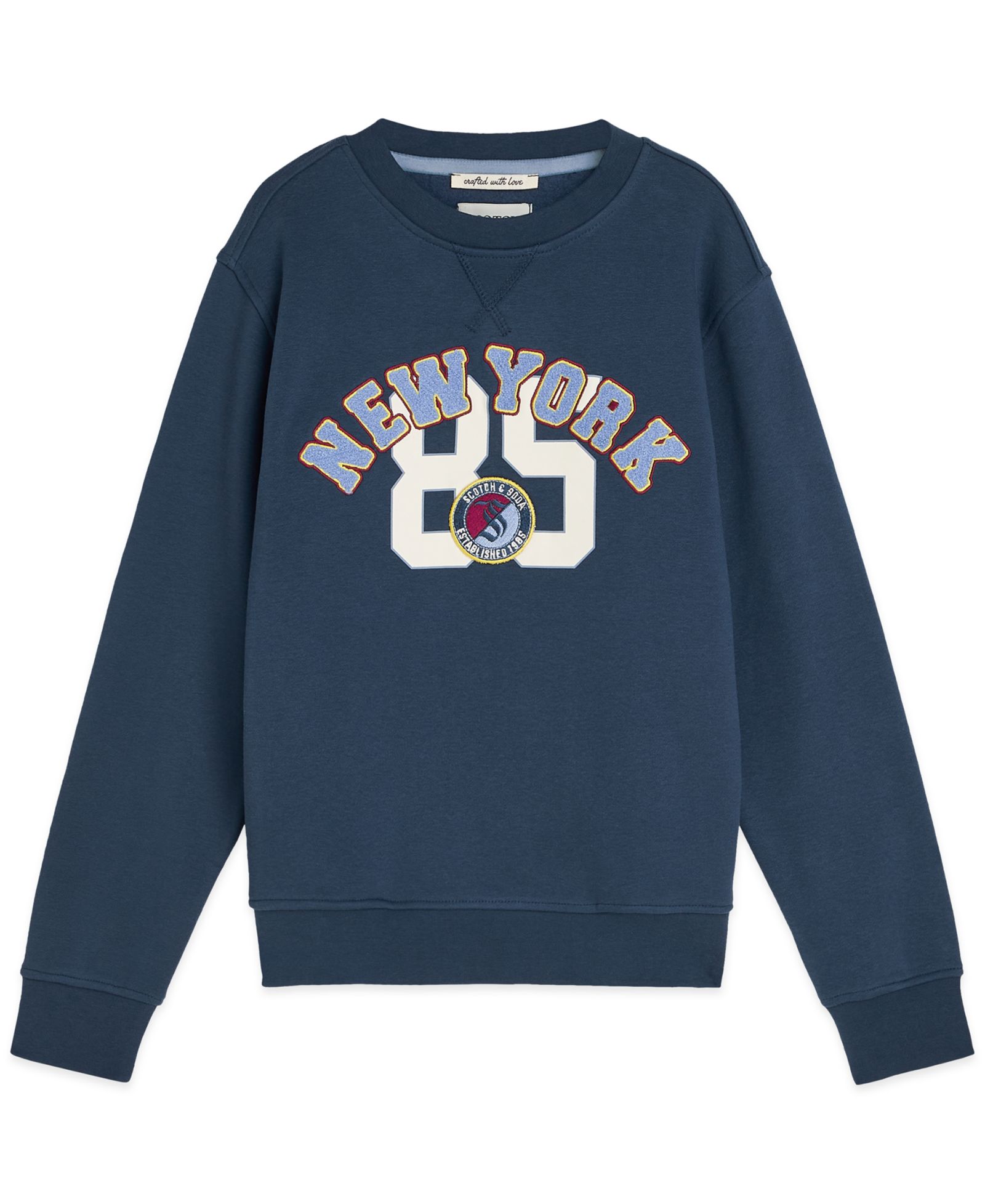 Детское свитшот SCOTCH & SODA с графическим принтом, круглый вырез, 8-16