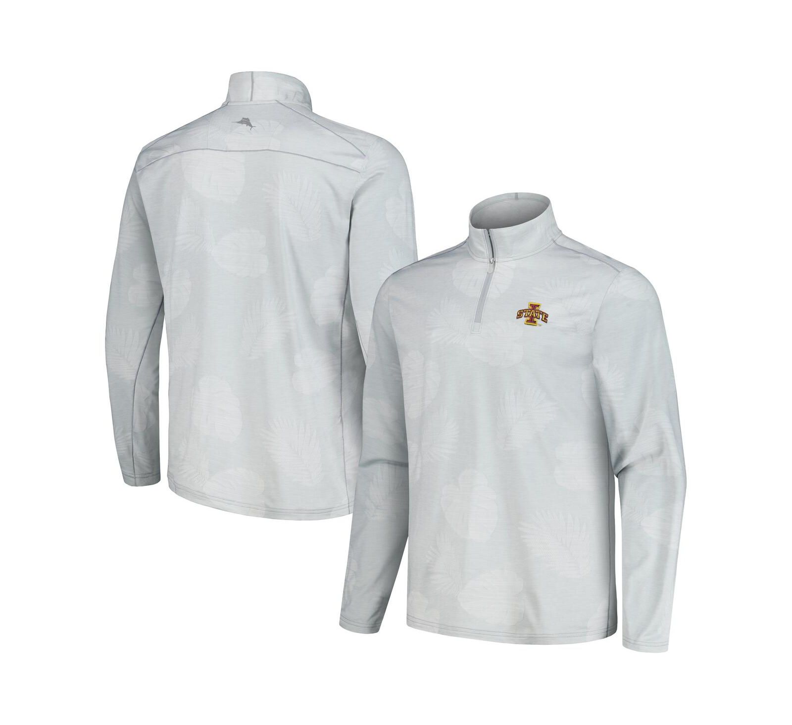Tommy Bahama Men's Gray Iowa State Cyclones Delray Frond IslandZone Half-Zip Jacket