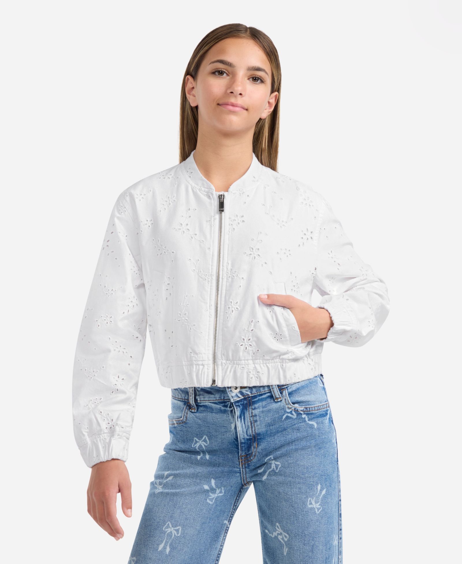 Детская куртка abercrombie kids Floral Print Bomber Jacket