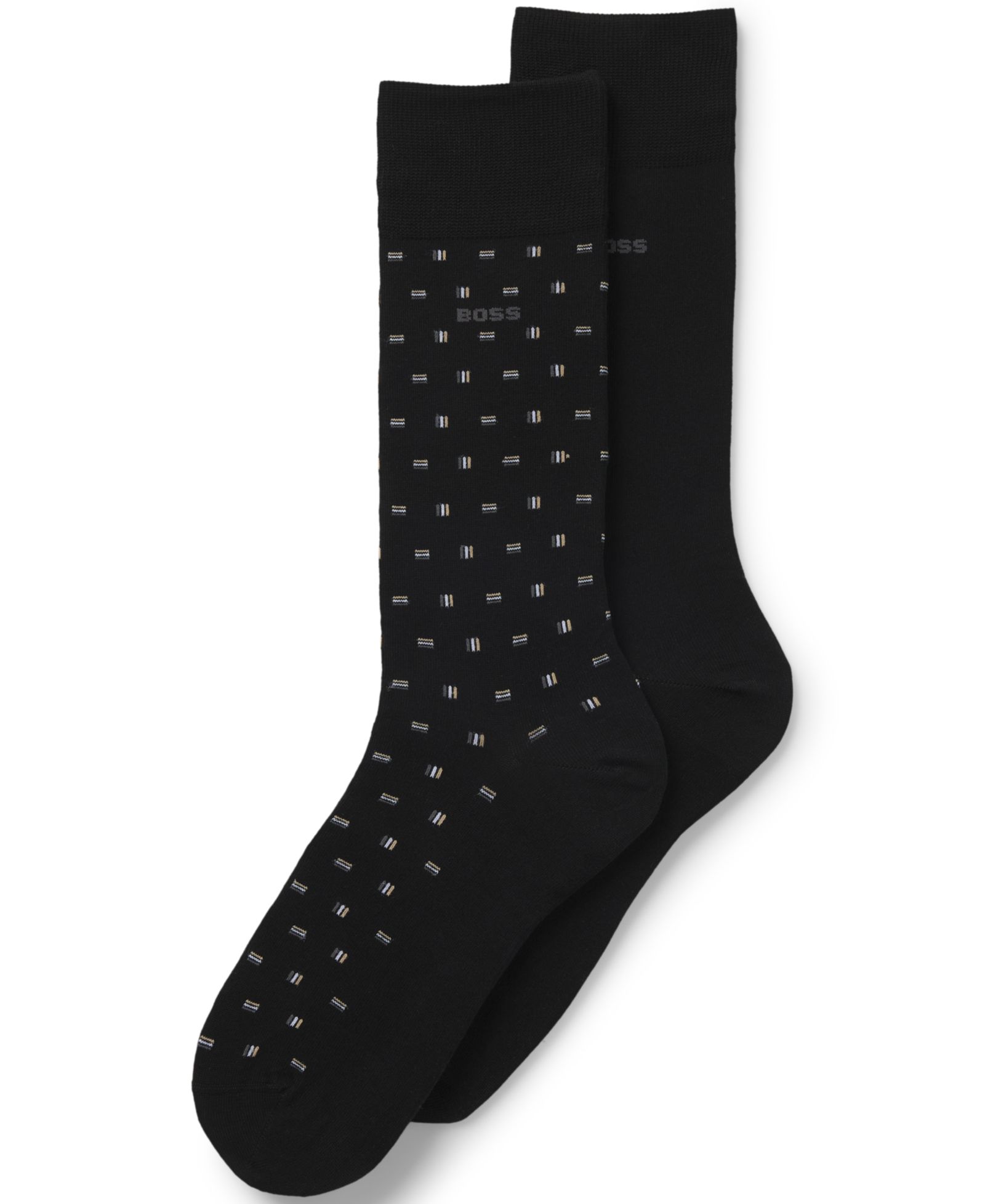 Hugo Boss Men's Mini Iconic Print Logo Socks, 2-Pack