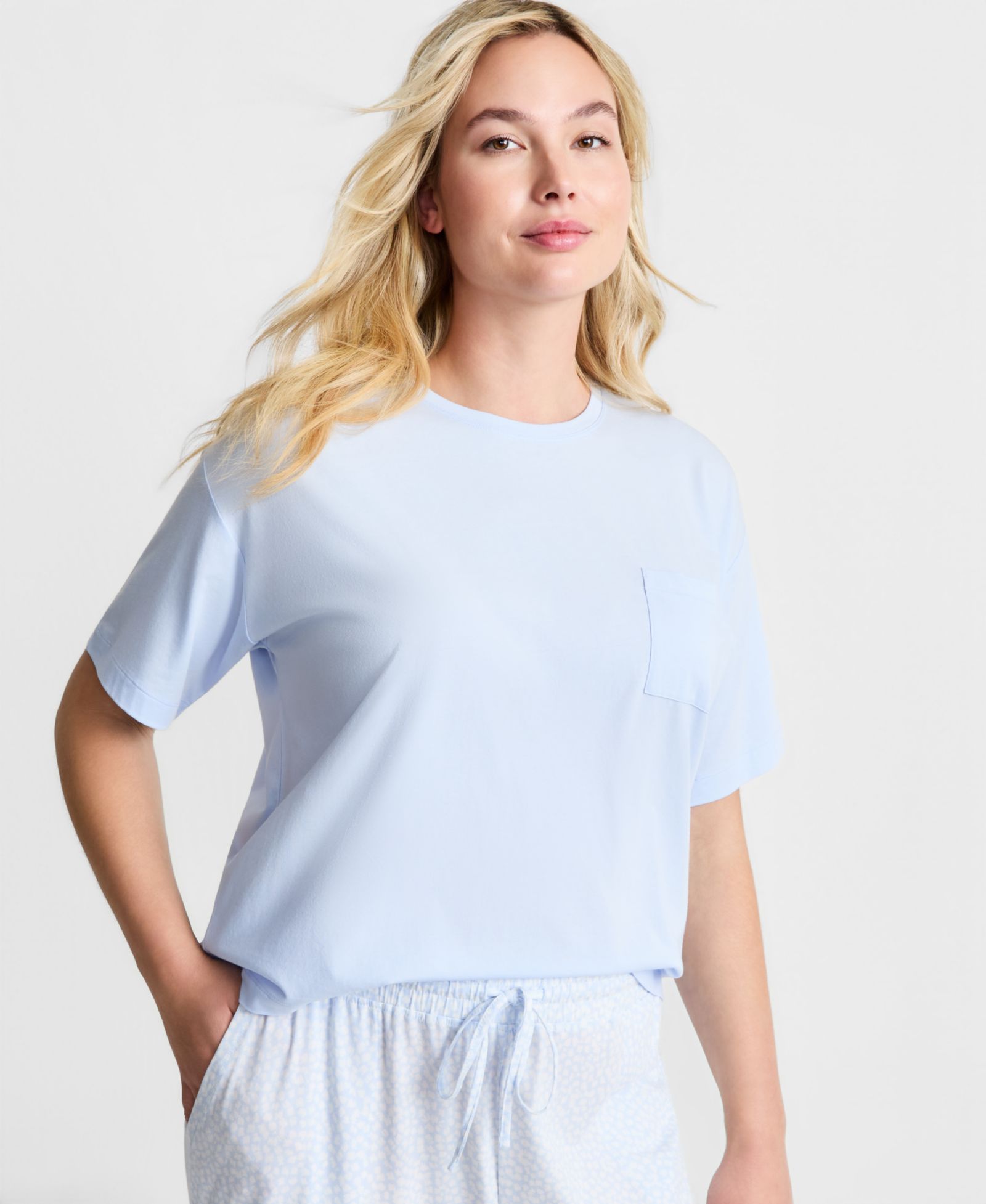 Женский хлопковый топ State of Day Solid Sleep Tee