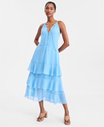 On 34th Women's Sleeveless Tiered Chiffon Maxi Dress, Macy's Exclusive