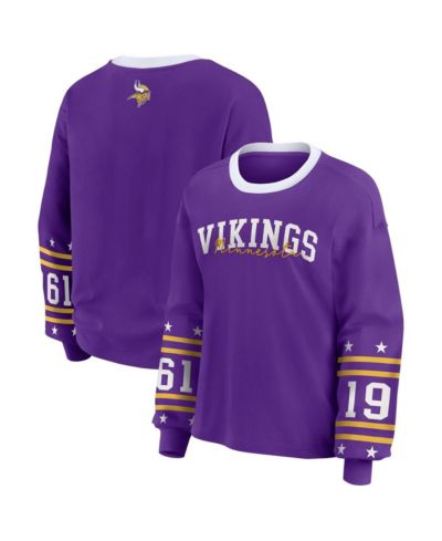 WEAR by Erin Andrews Women's Purple Minnesota Vikings Plus Size Sport Long-Sleeve T-Shirt