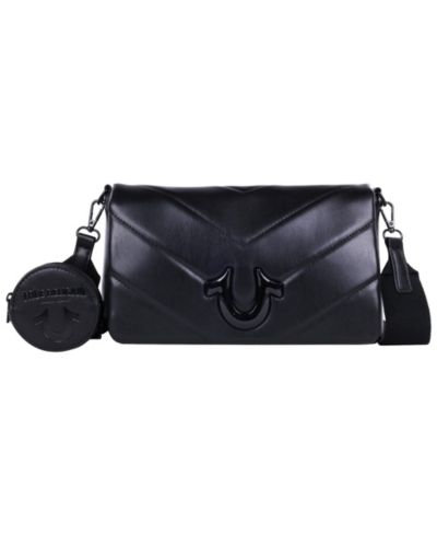 True Religion Quilted Flap Crossbody с съемным pouch