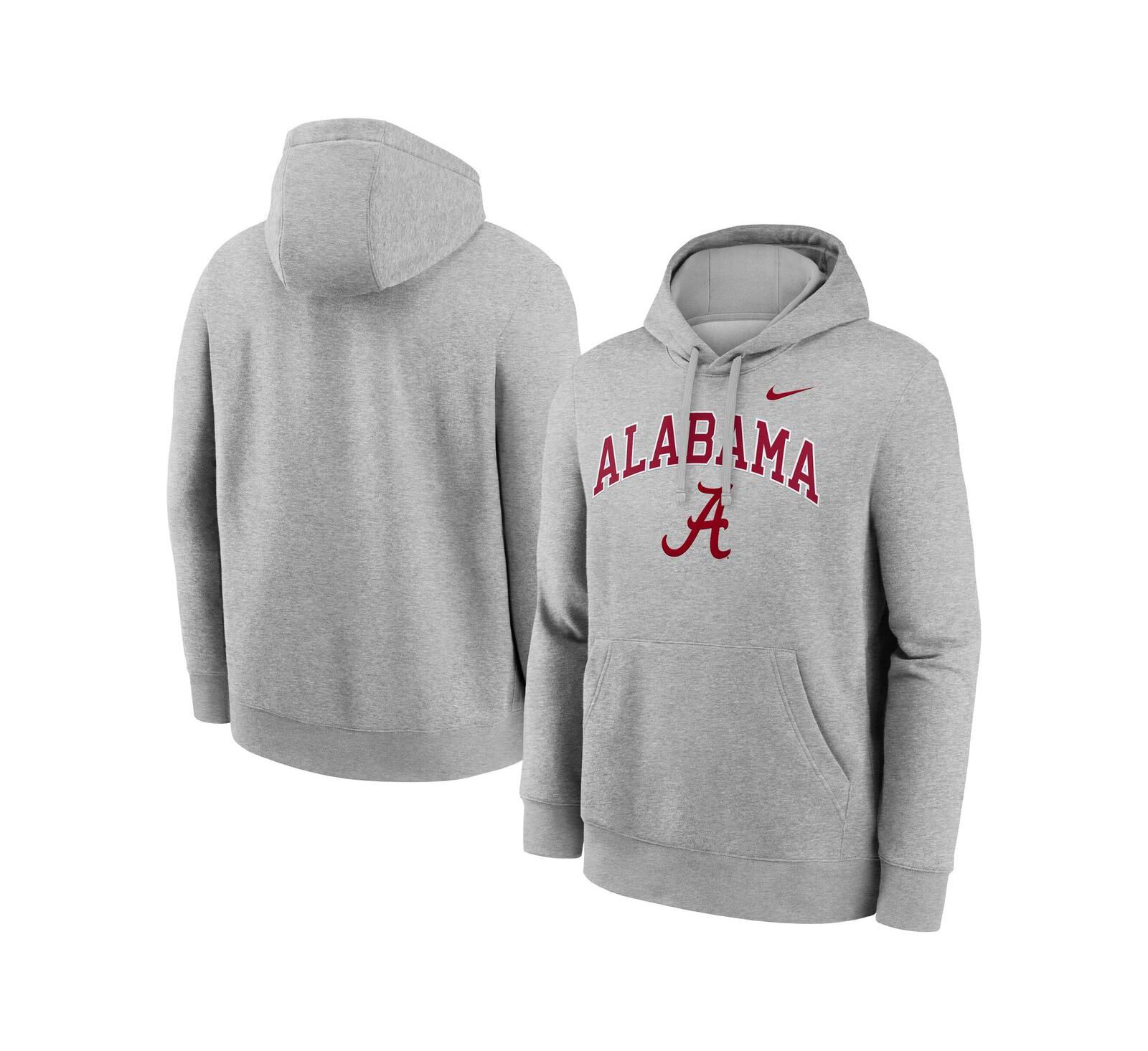 Nike Men's Gray Alabama Crimson Tide Club Fleece Arch Pullover Hoodie