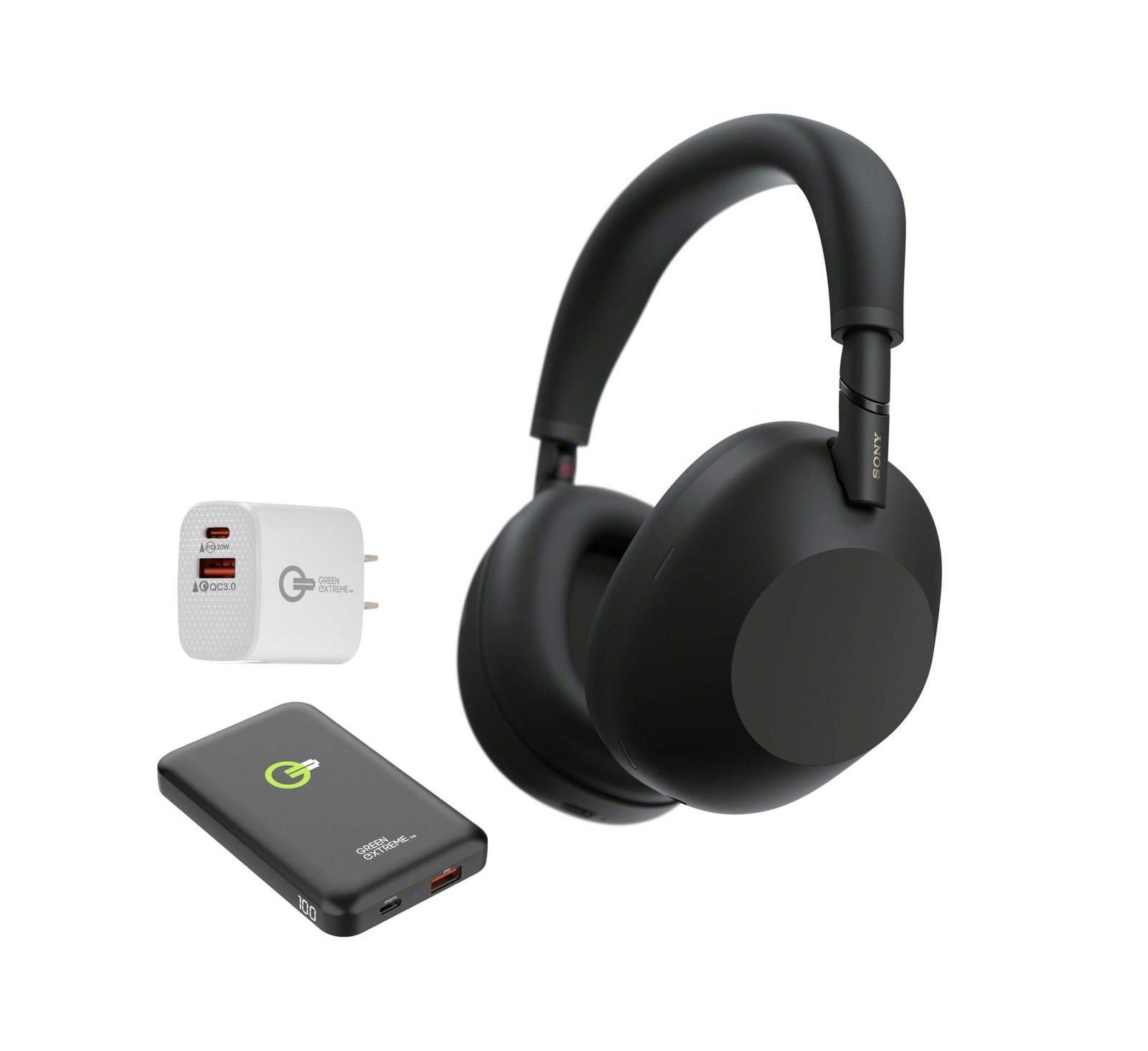Sony WH-1000XM6 Wireless Noise Canceling Over-Ear Headphones, Black w/Stand