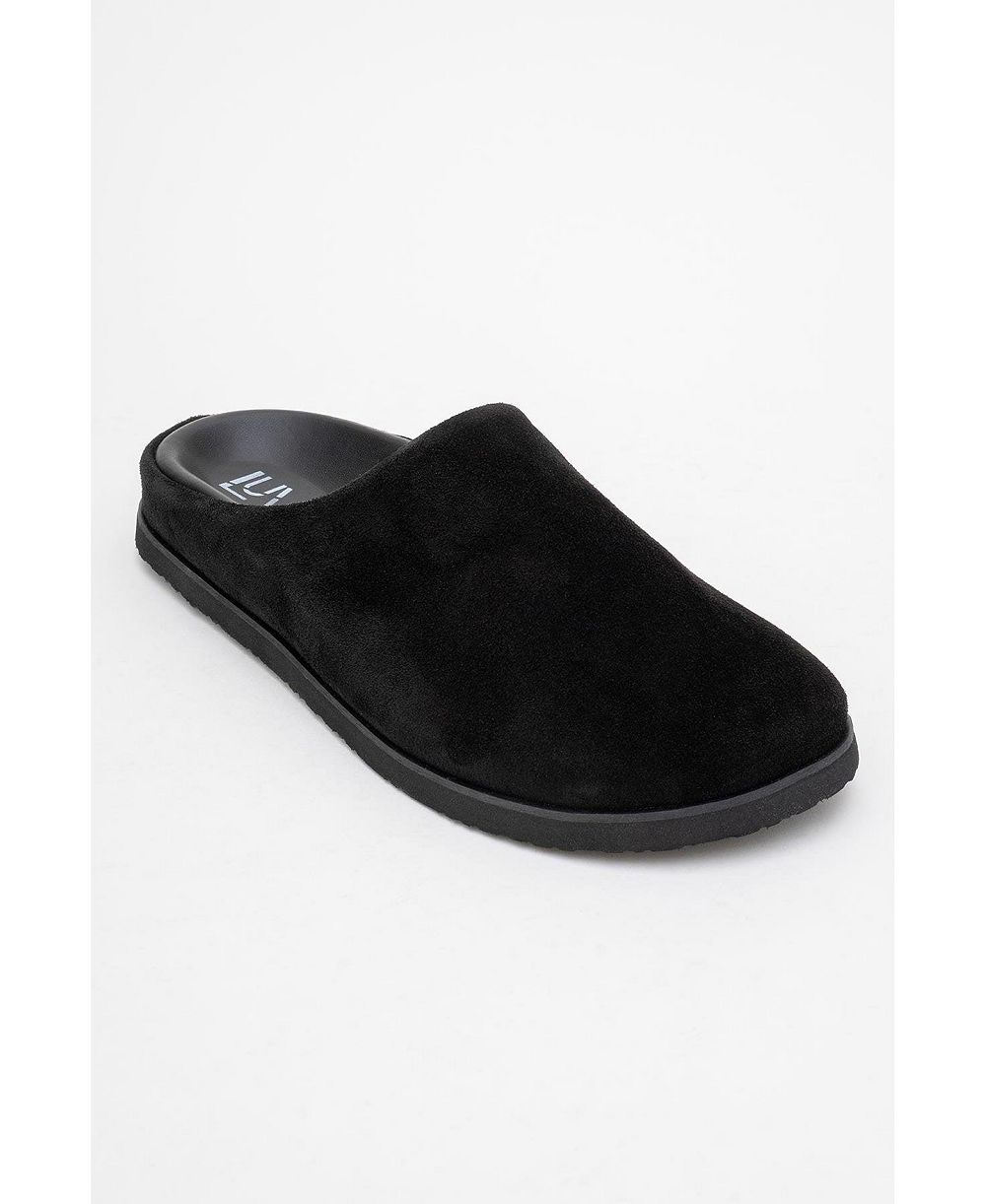Forever & Always Shoes Space Leather Slide Sandal (Women)