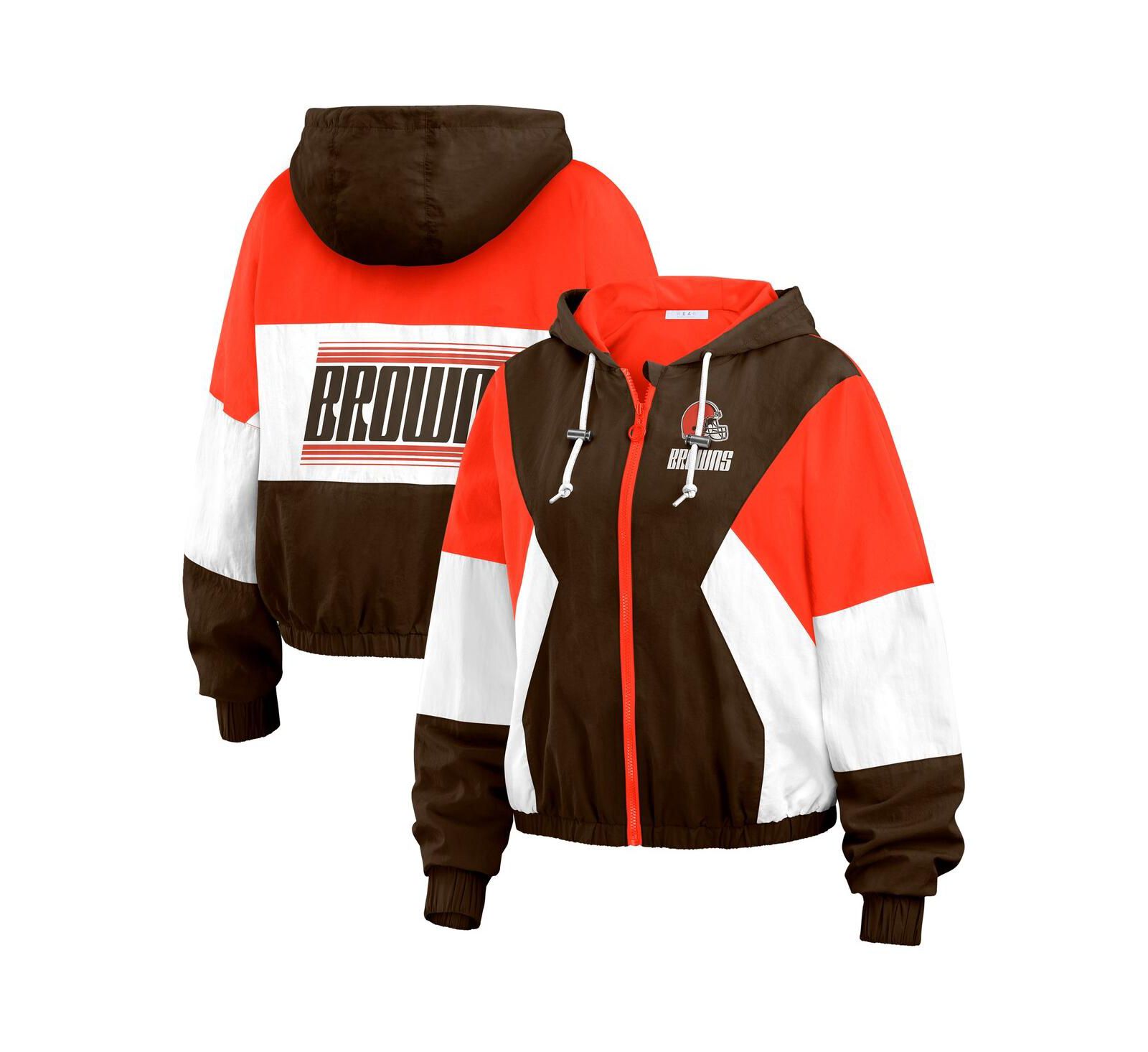 Женская ветровка WEAR by Erin Andrews Cleveland Browns Color Block Full-Zip