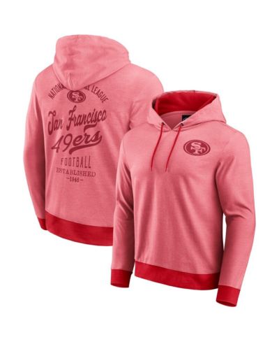 Мужское худи Darius Rucker Collection by Fanatics Scarlet San Francisco 49ers Tonal Knit Pullover