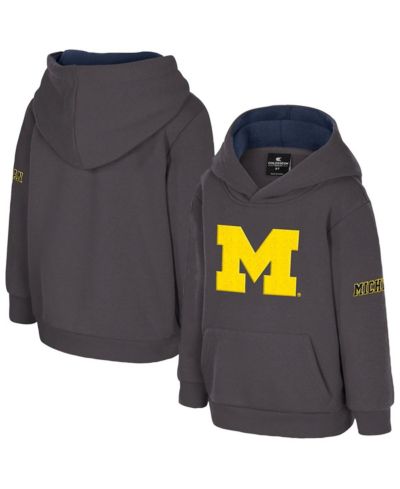 Детское худи Colosseum Michigan Wolverines с большим логотипом, цвет угольный