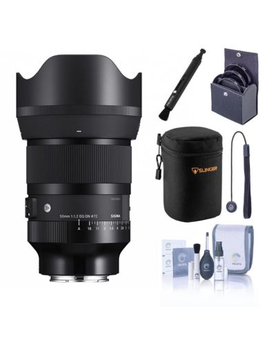 Sigma 50mm f/1.2 DG DN Art Lens for Sony E, Bundle with Included Value
