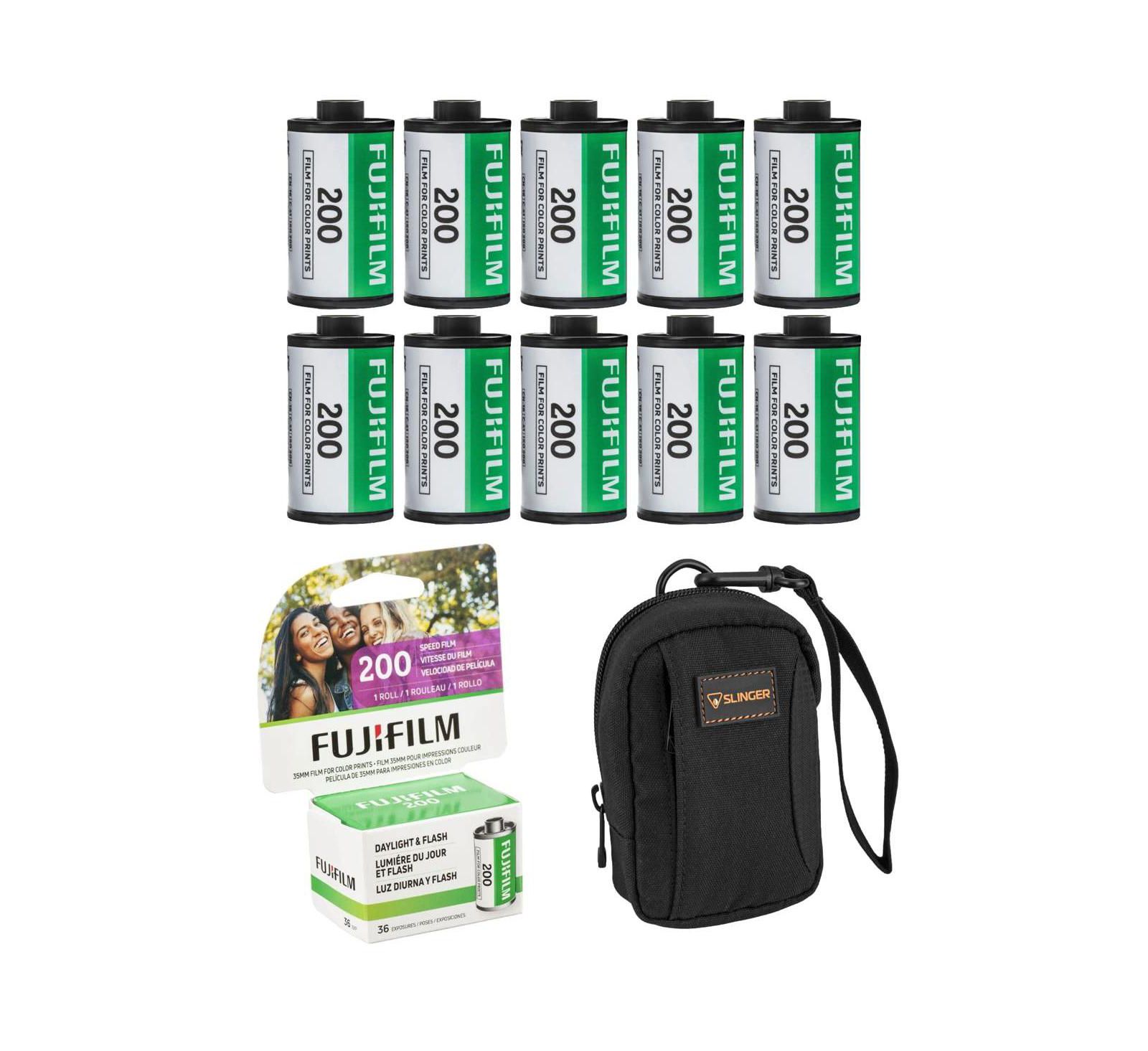 Fujifilm 35mm Color Negative Roll Film, 200 ISO, 36 Exposures x10 W/Bag