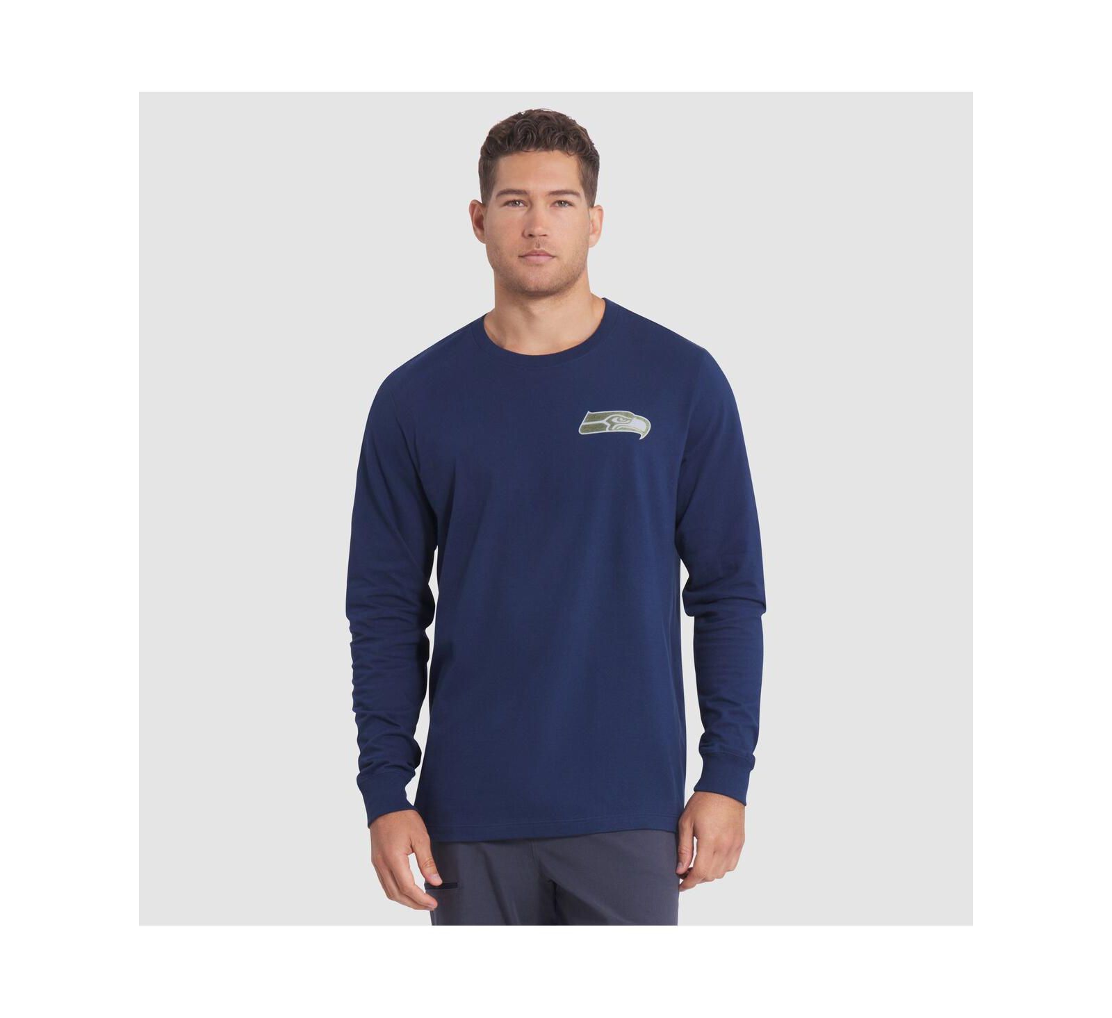 Мужская футболка Nike Seattle Seahawks 2025 Rivalries Collection Essential, темно-синяя