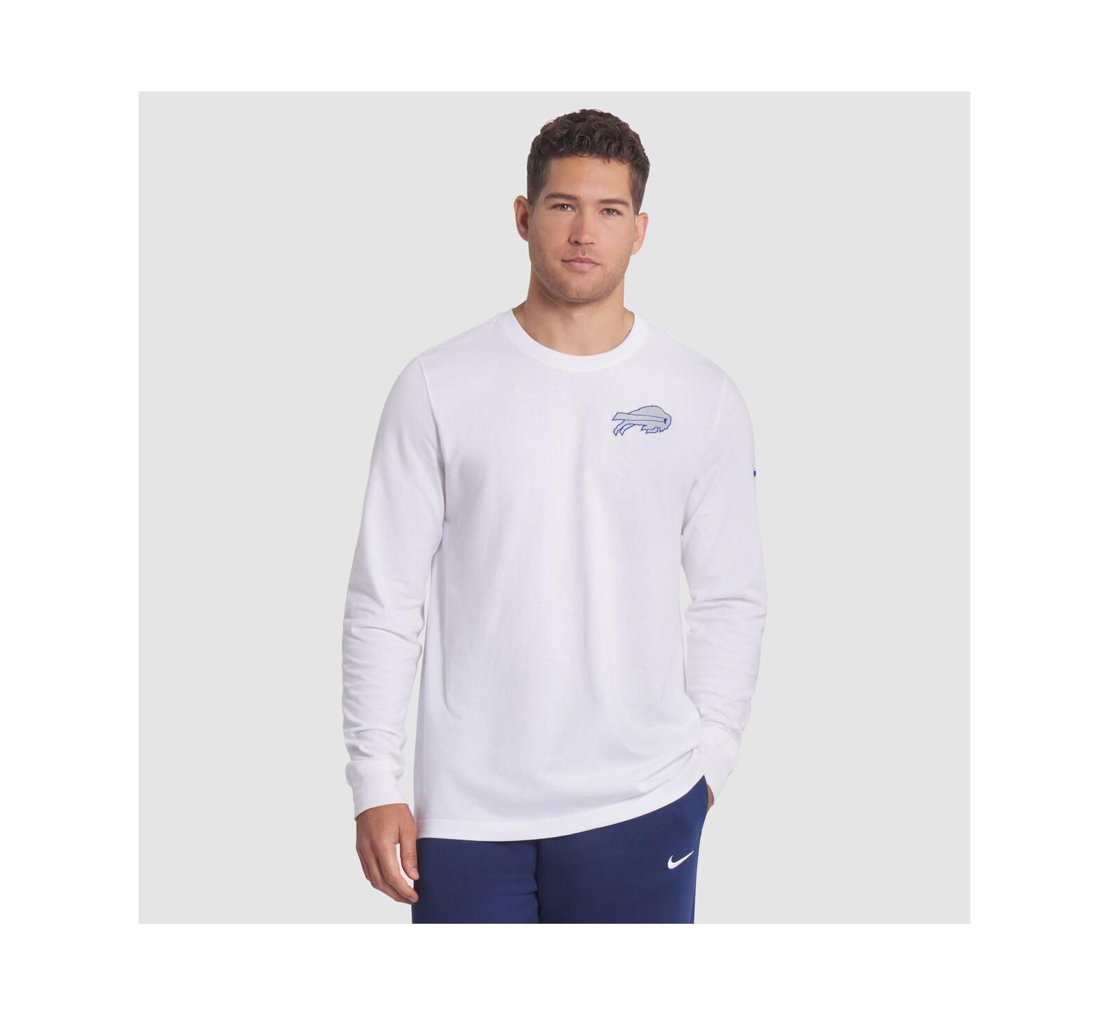 Nike Men's White Buffalo Bills 2025 Rivalries Collection Essential Long Sleeve T-Shirt