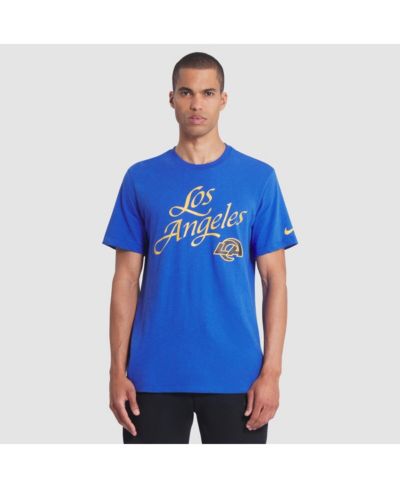 Мужская футболка Nike Royal Los Angeles Rams 2025 Rivalries Collection Slub Dri-FIT