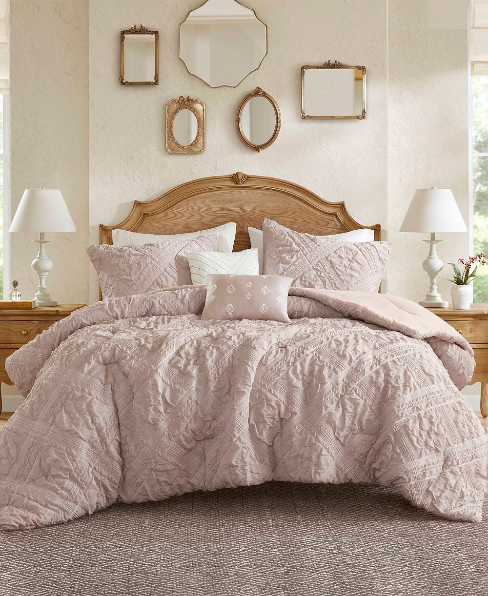 Madison Park Mona Sculpted Jacquard 5-Pc. Comforter Set, Full/Queen