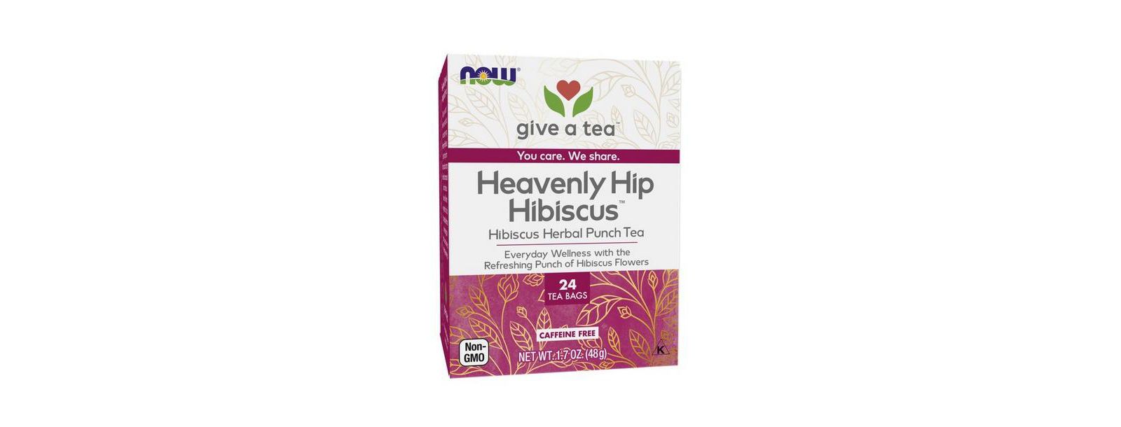 NOW Foods Heavenly Hip Hibiscus Tea Bags, 24 пакетика