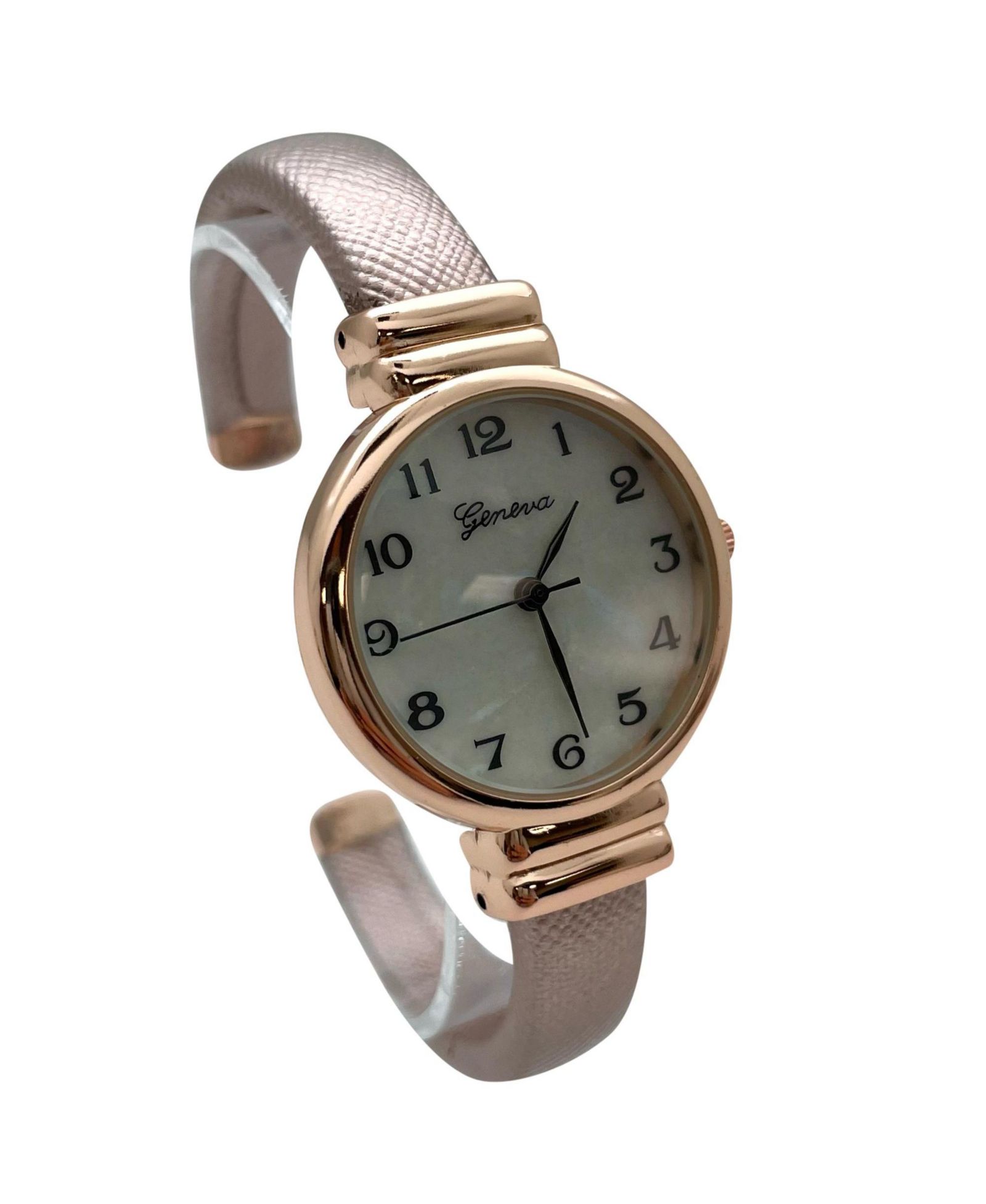 Olivia Pratt Metallic Colors Everyday Minimalist Bangle Women Watch, Rose Gold