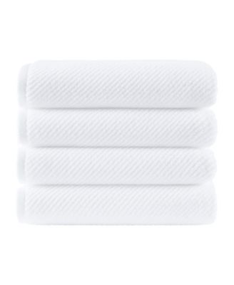 Madison Park Diagonal Ribbed Cotton 4-Pc. Bath Towel Set